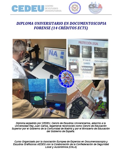 Diploma Universitario en Documentoscopia Forense